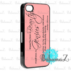 New Custom Marilyn Monroe quotes Imperfect iPhone 4 4S Case Cover