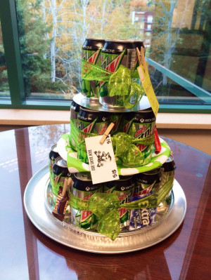 Mountain Dew birthday cake for the Mr! My husbands co workers made ...