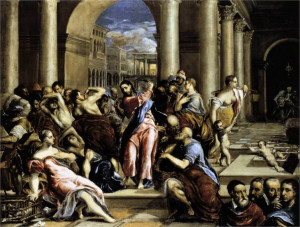 Cleansing of the Temple, 1584-94 by El Greco