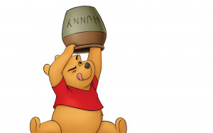 Winnie the Pooh with Hunny wallpaper - Click picture for high ...