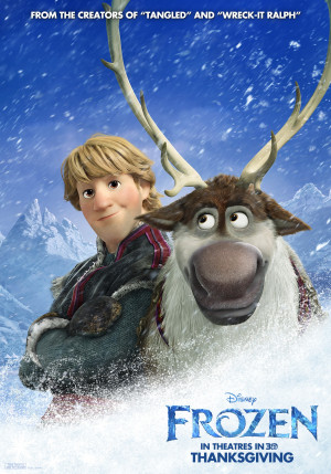 Olaf and Sven Frozen Poster - Sven and Kristoff