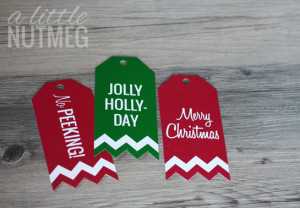 free printable Christmas gift tags // www.alittlenutmeg.com