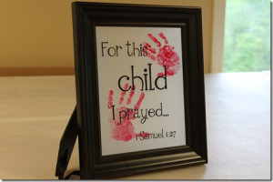 Here's another way to put a sweet quote of a child's handprint. You ...