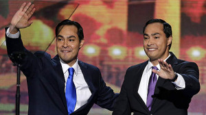 San Antonio Mayor Julian Castro left and his brother Joaquin Castro