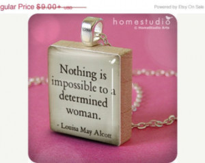 ON SALE - Alcott Quote (Woman) : pe ndant jewelry from a Scrabble tile ...