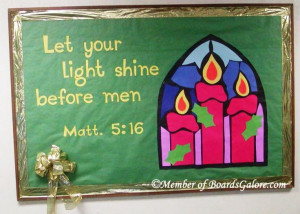 Christmas Church Bulletin Board-- with a color change could be good ...