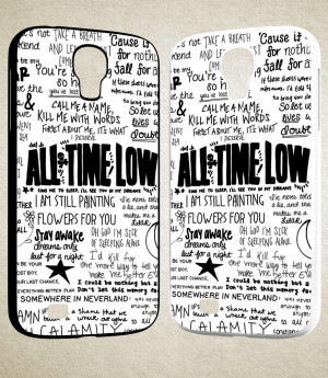 All Time Low Art Quote F0091 Samsung Galaxy S3 S4 S5 (Mini), Note 2 ...