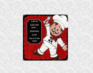 Fat Chef Sign, Kitchen Sign, Handpainted Wood Sign, Cooking ...
