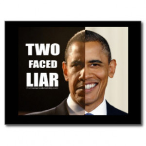 Two Faced Liar - Obama Post Cards