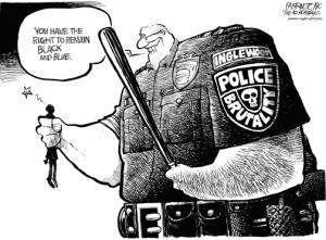 Black Police Brutality Cartoon