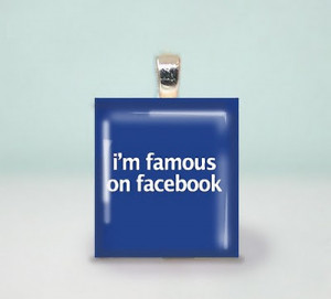 Famous on Facebook Scrabble Pendant