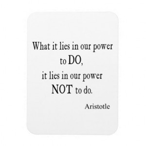Vintage Aristotle Power Inspirational Quote Flexible Magnet