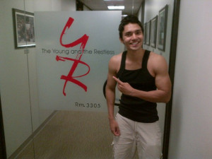 At CBS Studios to film The Young and the Restless