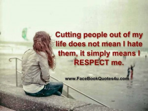 Cutting people out....