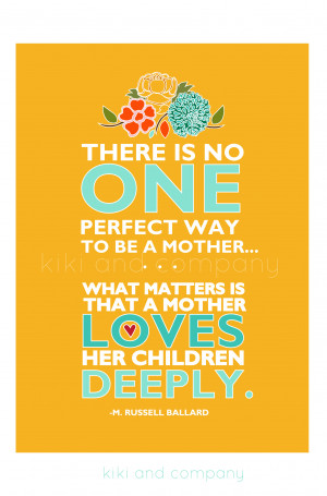 There is no one perfect way to be a mother {free printable}