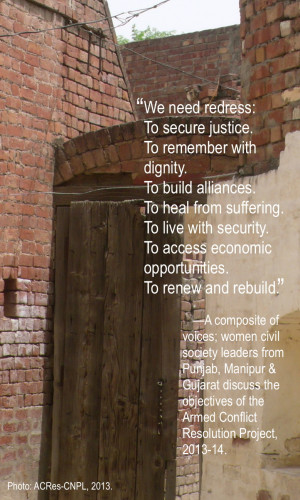 composite of voices; women civil society leaders from Punjab ...