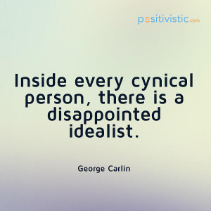 quote on cynical people: george carlin cynical person people ...