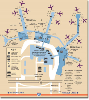 Salt Lake City Airport Map Delta