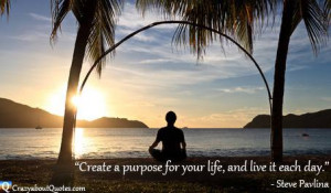 Meditation on beach at sunrise with Steve Pavlina quote