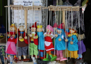 Puppets On Strings Colorful string puppets for