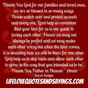 ... for you god for our families and loved ones love quotes and sayings