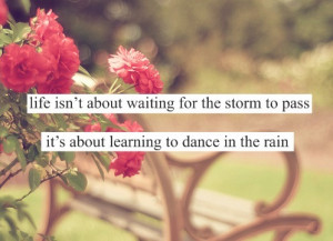 Life Isn’t About Waiting For The Storm To Pass It’s About Learning ...