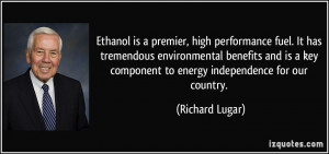 Ethanol is a premier, high performance fuel. It has tremendous ...