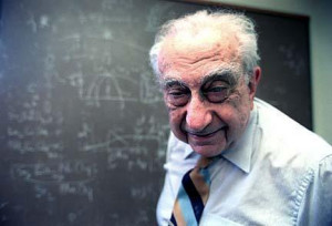 IMAGE: The aged Teller in the foreground, with a chalkboard full of ...