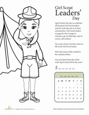 ... Community & Cultures Worksheets: Celebrate! Girl Scout Leaders' Day