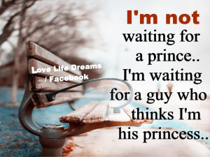 not waiting for a prince...