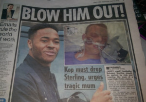... hell: Liverpool’s drug-pushing Raheem Sterling mocks the dead