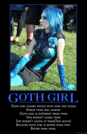 goth girl demotivational poster