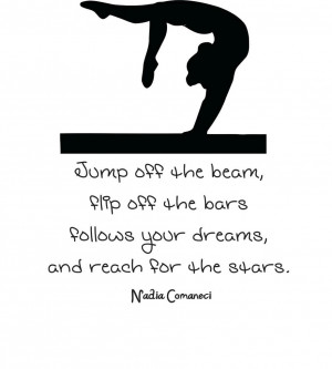 Details about Nadia Comanei Quote | Vinyl Wall Decal | Gymnastics ...