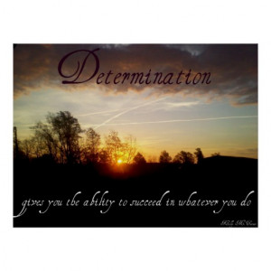 Determination Inspirational Quotes Print