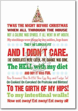 Naughty Twas The Bite Before Christmas Christmas Card Funny Folks
