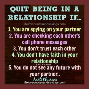 ... if 1 you are spying on your partner 2 you are checking each other s