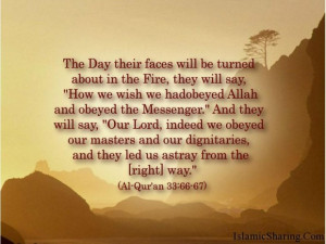 Quran chapter 33 verse 66 67