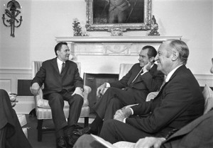 Secretary State William Rogers And President Richard Nixon The