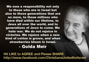Quote of the Day- Prime Minister Golda Meir