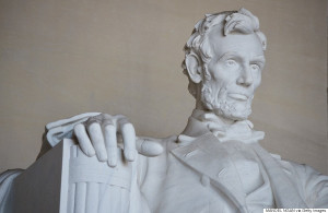 Abraham Lincoln by artist Daniel Chester French is seen at the Lincoln ...