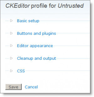 Figure 49 Starting to configure the untrusted input format