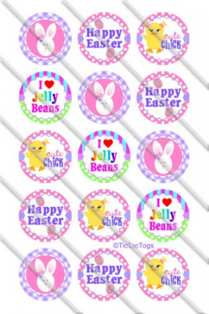 Cute Easter Sayings Bottle Cap Images Digital Collage 1 Inch Circles ...