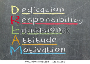 Dedication, responsibility, education, attitude, motivation - DREAM ...