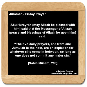 Hadith on Jummah (Friday Prayer) – Sahih Muslim 233