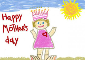 Happy Mother's Day Colouring Card
