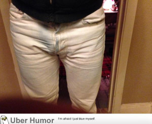 ... demonstrates why you should never dry hump a girl wearing new denim