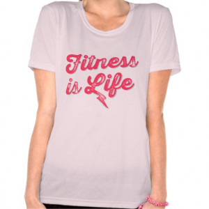 Fitness is Life Hot Pink Fitness Motivation Shirt