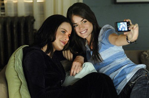 ... michelle ryan lucy hale still of michelle ryan and lucy hale in bionic