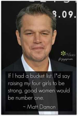 Matt Damon on raising girls