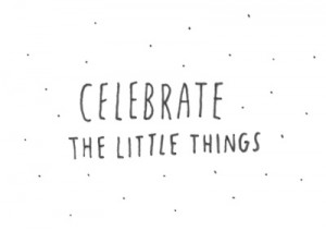 Today’s Lesson: Celebrate the little things in life